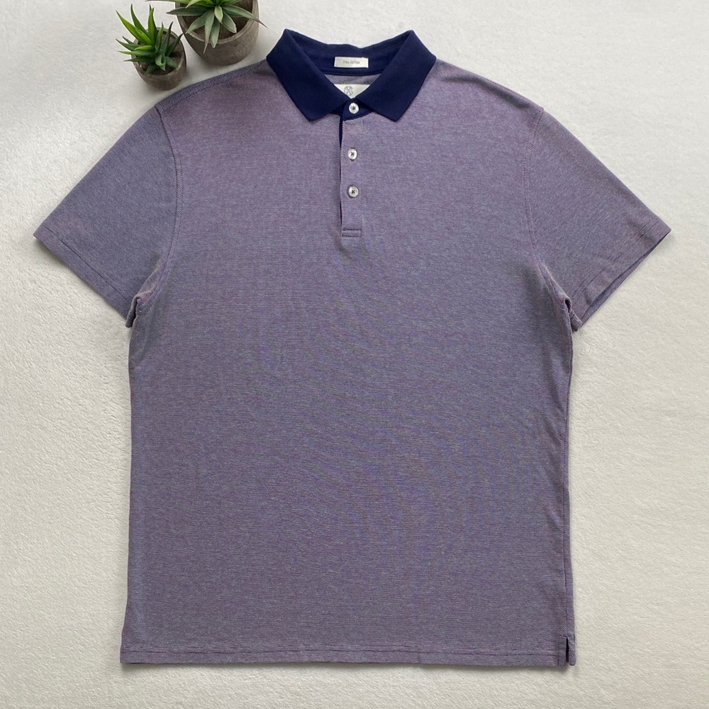CXL By Christian Lacroix Pima Cotton Ombré Pique Knit SS Polo Shirt (Multicolor)